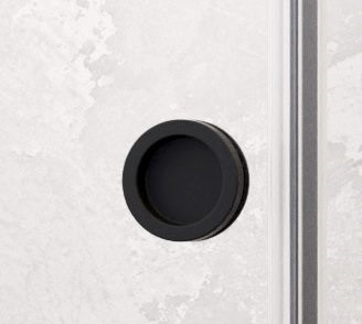 Radaway Furo Black KDJ RH kabina kwadratowa 90x90 drzwi przesuwne 90 lewe + ścianka 90 czarny przeźroczyste Easy Clean