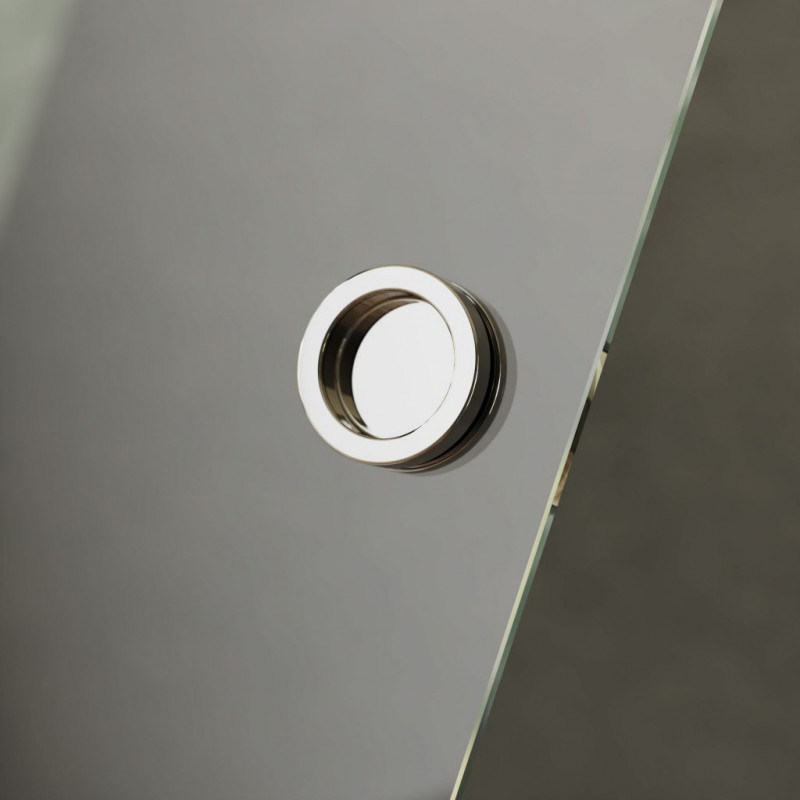 Radaway Furo KDJ RH kabina prostokątna 90x75 drzwi przesuwne 90 lewe + ścianka 75 chrom przeźroczyste Easy Clean