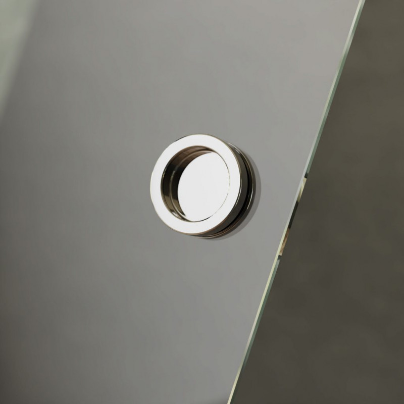 Radaway Furo KDJ RH kabina kwadratowa 90x90 drzwi przesuwne 90 lewe + ścianka 90 chrom przeźroczyste Easy Clean