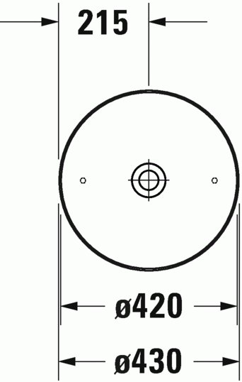 Duravit Cape Cod umywalka stojąca na blacie 43cm biały mat 2328433200