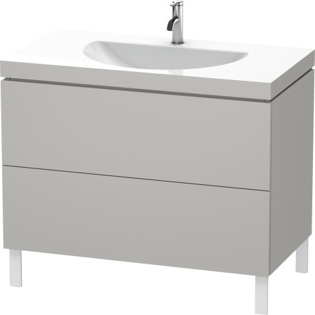 Duravit L-Cube szafka łazienkowa z umywalką 100x54 cm 2 szuflady beton mat LC6911O0707