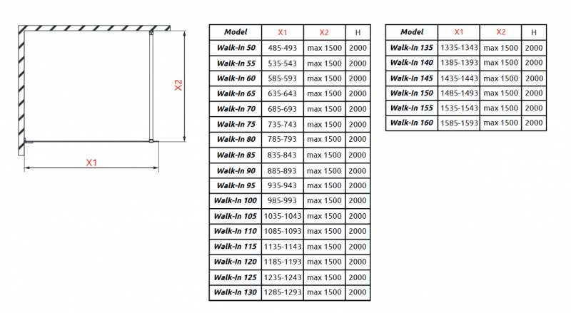 Radaway Essenza Pro Gold 8 kabina typu Walk-In 130 cm złoty przeźroczyste Easy Clean 1012130-09-01