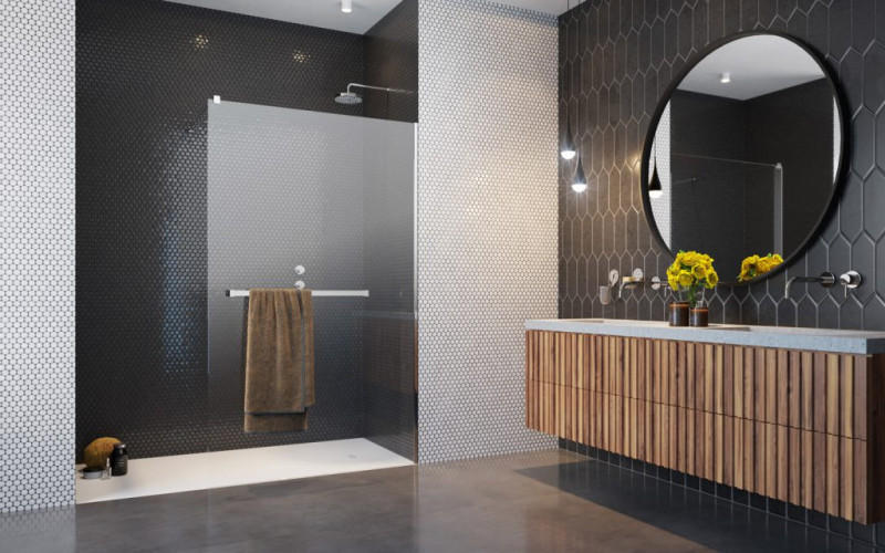 Radaway Modo New II kabina typu Walk-In 135 cm z wieszakiem chrom przeźroczyste Easy Clean 389135-01-01W