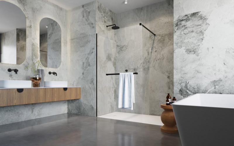 Radaway Modo New Black II kabina typu Walk-In 140 cm z wieszakiem czarny przeźroczyste Easy Clean 389144-54-01W