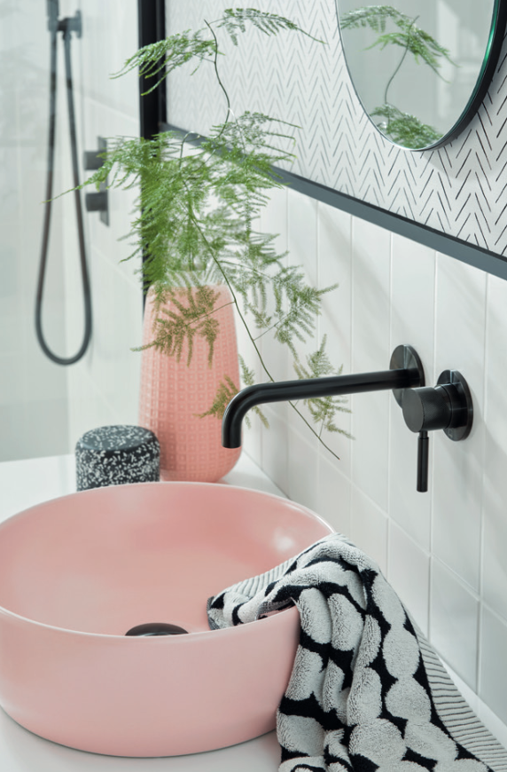 Vado Knurled Accents bateria umywalkowa podtynkowa czarny szczotkowany IND-ORI209SA-BLKK