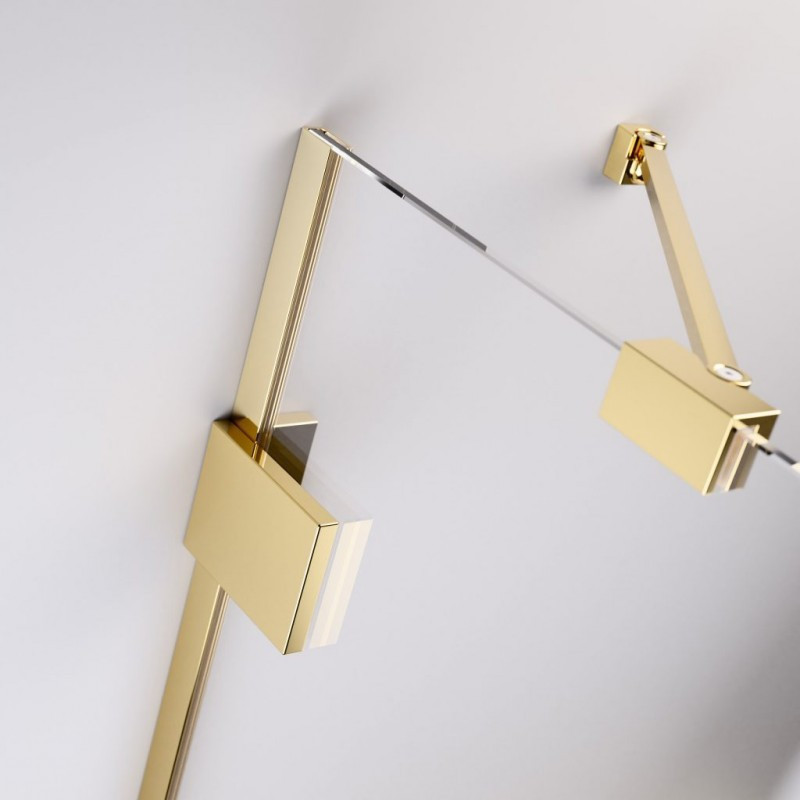 Radaway Essenza Pro Gold PTJ kabina pięciokątna 80x100 pentagonalna PRAWA drzwi otwierane złoty przeźroczyste Easy Clean 10100000-09-01R + 10100500-01-01