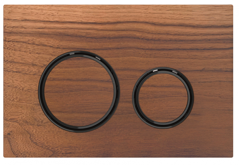 Geberit Sigma 21 przycisk do stelaża amerykański orzech włoski/czarny chrom 115.651.JX.1