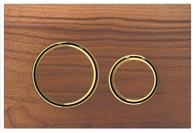 Geberit Sigma 21 przycisk do stelaża amerykański orzech włoski/mosiądz 115.652.JX.1