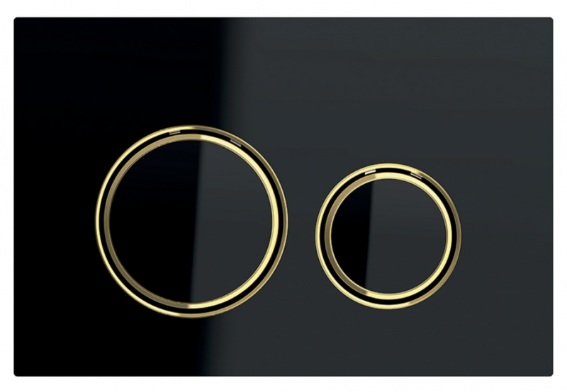 Geberit Sigma 21 przycisk do stelaża szkło czarne/mosiądz 115.652.SJ.1