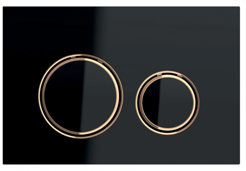 Geberit Sigma 21 przycisk do stelaża szkło czarne/czerwone złoto 115.650.SJ.1