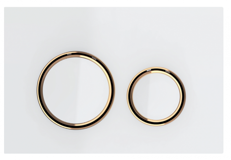 Geberit Sigma 21 przycisk do stelaża szkło białe/czerwone złoto 115.650.SI.1