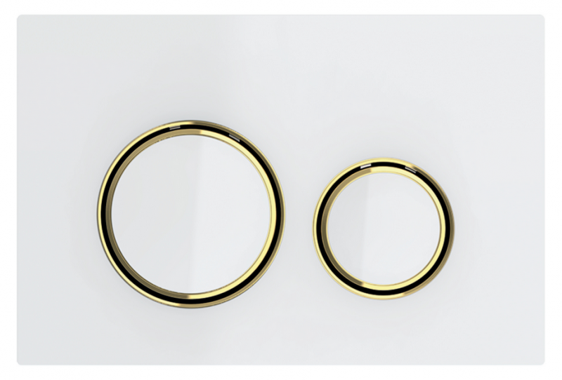 Geberit Sigma 21 przycisk do stelaża szkło białe/mosiądz 115.652.SI.1