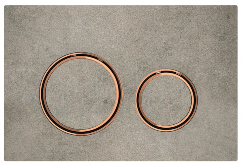 Geberit Sigma 21 przycisk do stelaża imitacja betonu/czerwone złoto 115.650.JV.1