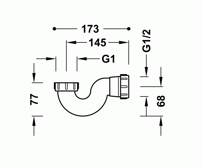Tres syfon wannowy z PCV 13463460