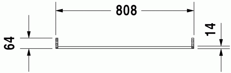 Durvit D-Code wieszak na ręcznik do umywalki 80 cm chrom 0030361000