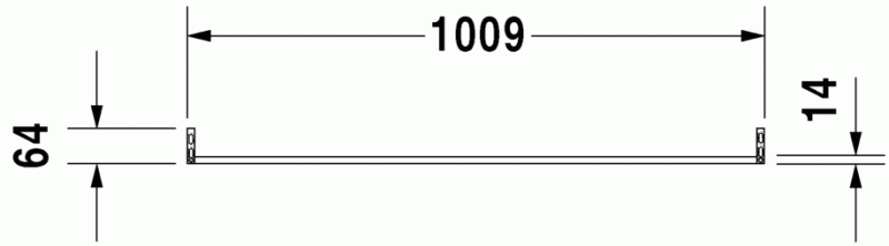 Durvit D-Code wieszak na ręcznik do umywalki 100 cm chrom 0030351000