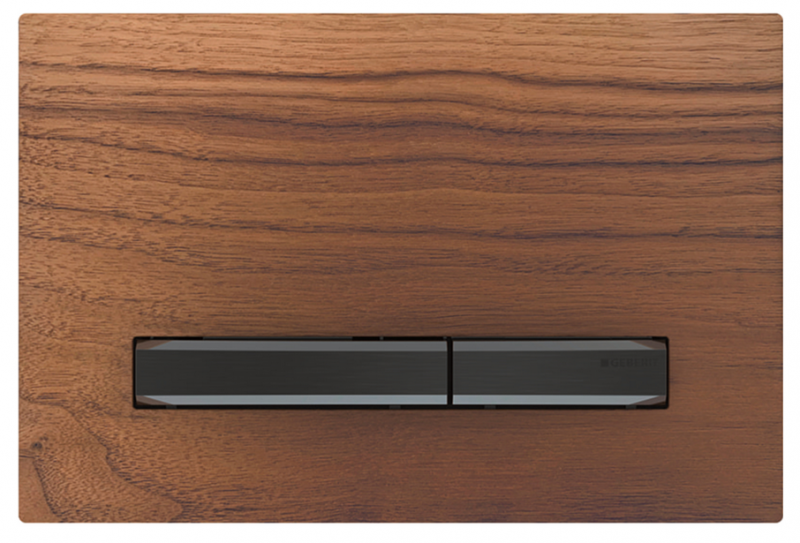 Geberit Sigma 50 NEW przycisk do stelaża WC UP320 amerykański orzech włoski/czarny chrom 115.671.JX.2