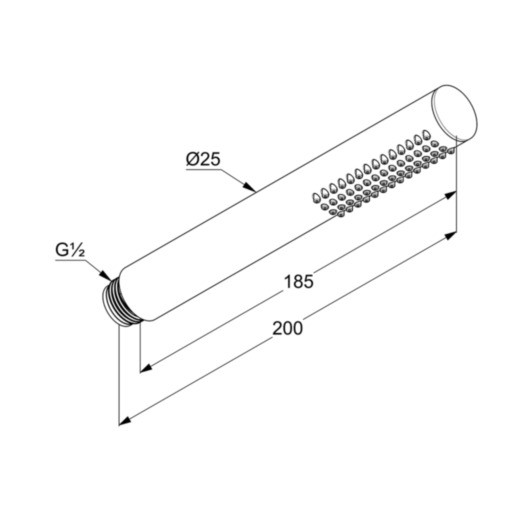 Kludi Nova Fonte słuchawka okrągła czarny matowy 391203900