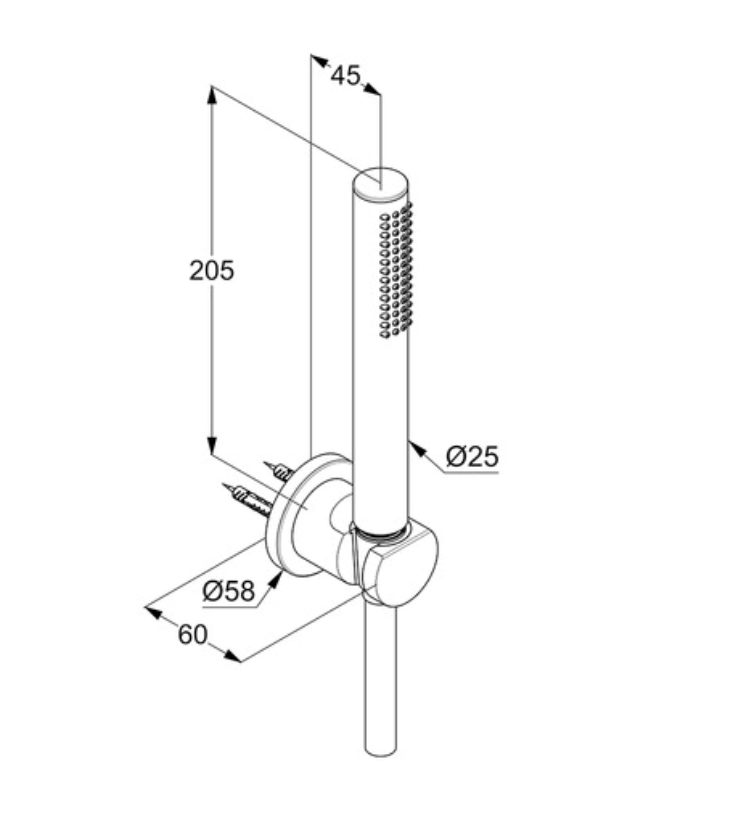 Kludi Nova Fonte zestaw prysznicowy z uchwytem czarny matowy 2085039-15