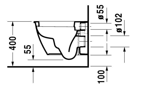 Duravit Darling New Compact muszla wisząca 48cm HygieneGlaze biały alpin 2549092000