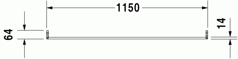 Durvit D-Code wieszak na ręcznik chrom 115 cm 0030331000