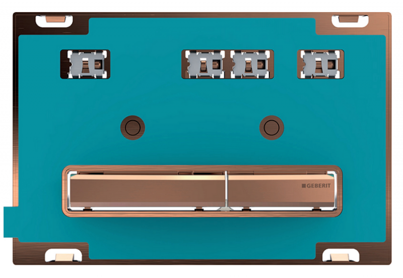 Geberit Sigma 50 przycisk do stelaża WC UP320 uniwersalny do wypełnienia/czerwone złoto 115.670.00.2