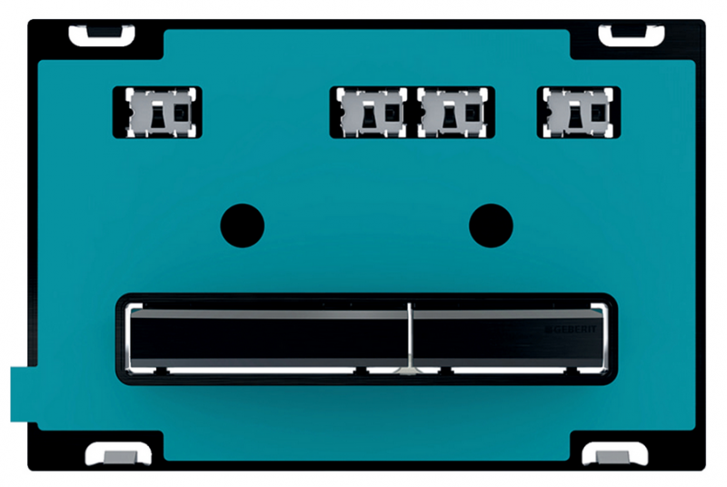 Geberit Sigma 50 przycisk do stelaża WC UP320 uniwersalny do wypełnienia/czarny chrom 115.671.00.2