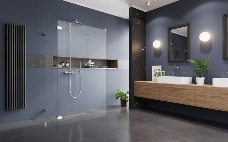 Radaway Euphoria VI kabina typu Walk-In 140x90 chrom przeźroczyste Easy Clean 383176-01-01 + 383151-01-01