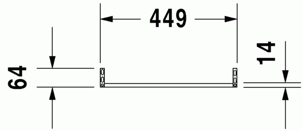 Duravit DuraSquare reling wieszak na ręcznik do umywalki 45 cm chrom 0030291000