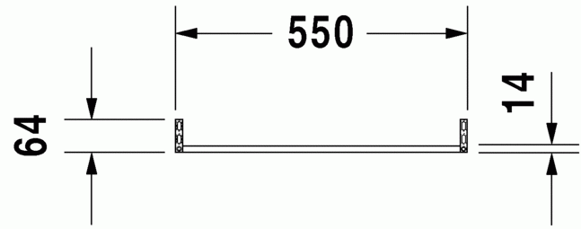 Duravit DuraSquare reling wieszak na ręcznik do umywalki 55 cm czarny mat 0030374600