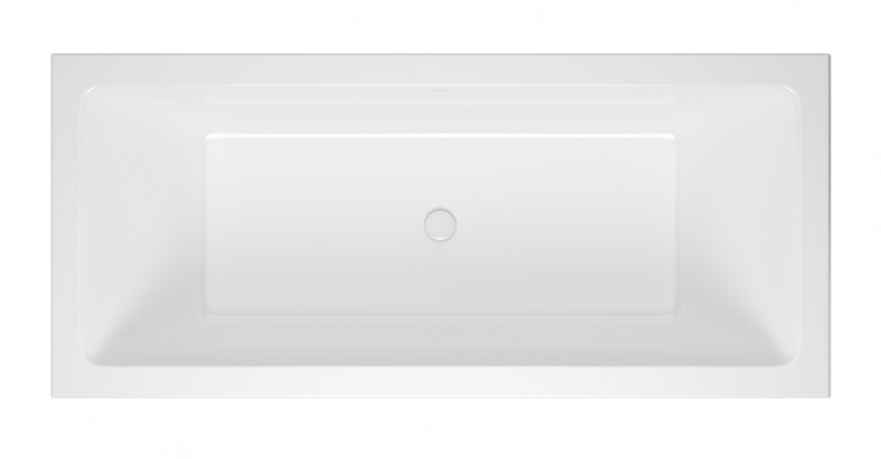 Excellent Heaven Slim wanna prostokątna 160x75 z syfonem biały połysk i nogami WAEX.HEV16WHS + ARIN.FLOW.WH