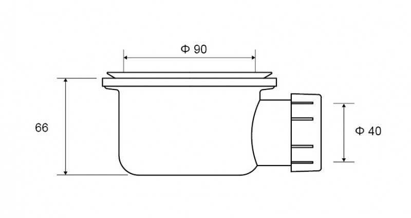 Excellent syfon brodzikowy 90mm niski bez pokrywy INEX.1616.90