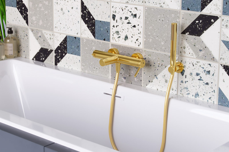 Excellent Pi bateria wannowa ścienna złoty połysk AREX.1205GL