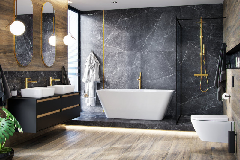 Excellent Pi bateria umywalkowa wysoka złoty połysk AREX.1202GL