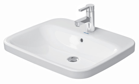 Duravit DuraStyle umywalka na blat z przelewem, z otworem na baterię 56 cm biały alpin 0374560000
