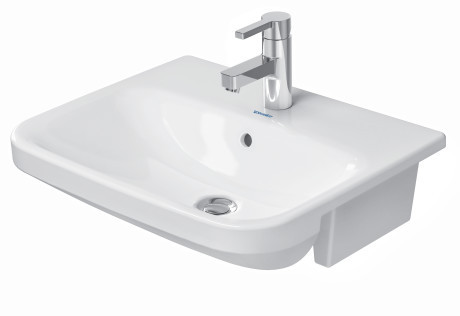 Duravit DuraStyle umywalka półblatowa z przelewem 55 cm biały alpin 0375550000