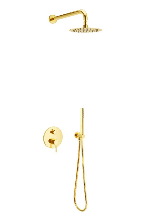 Excellent Pi kompletny zestaw prysznicowy podtynkowy złoty połysk AREX.SET.1245GL