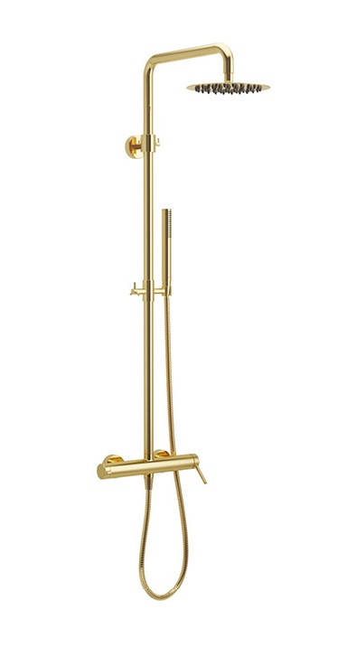 Excellent Pi zestaw prysznicowy z deszczownicą 20x20 złoty połysk AREX.1281GL
