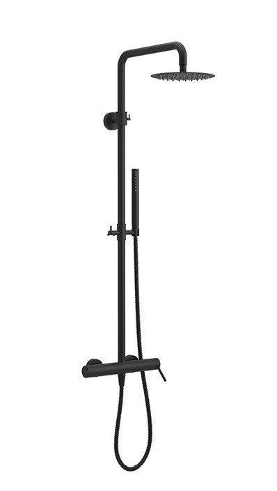 Excellent Pi zestaw prysznicowy z deszczownicą 20x20 czarny mat AREX.1281BL