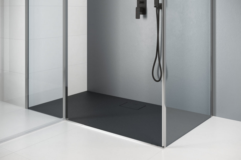 Excellent Lavano brodzik kwadratowy niski 90x90 kompozyt czarny BREX.1102.090.090.BLN