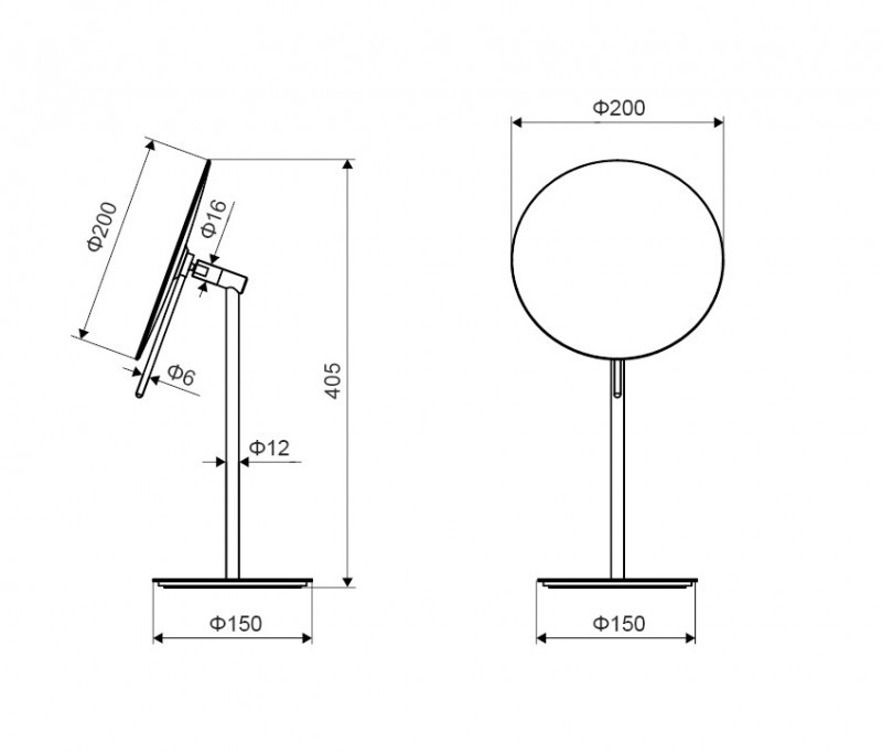 Excellent Rolo lusterko kosmetyczne powiększające 3x biały mat DOEX.1520WH