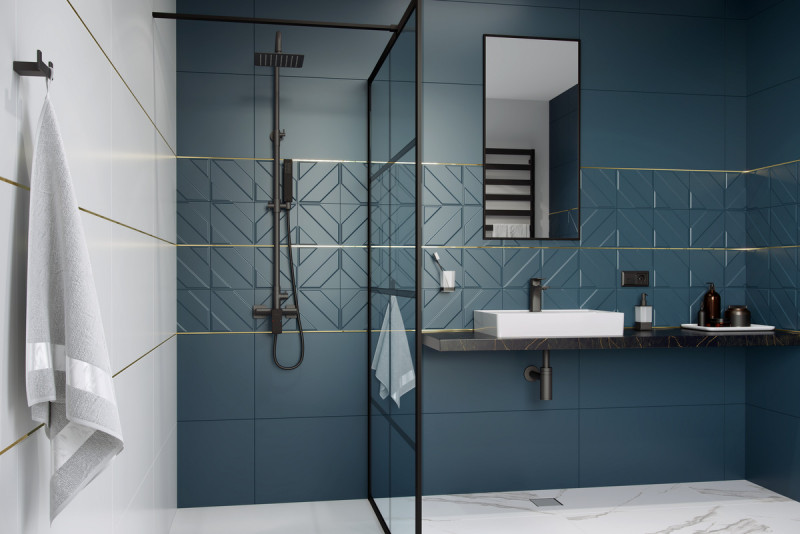 Excellent Kuadro lustro prostokątne 100x50 czarny mat DOEX.KU100.050.BL