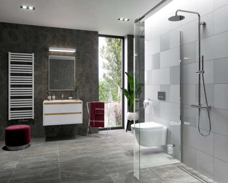 Excellent Kuadro lustro prostokątne 80x60 biały mat DOEX.KU080.060.WH