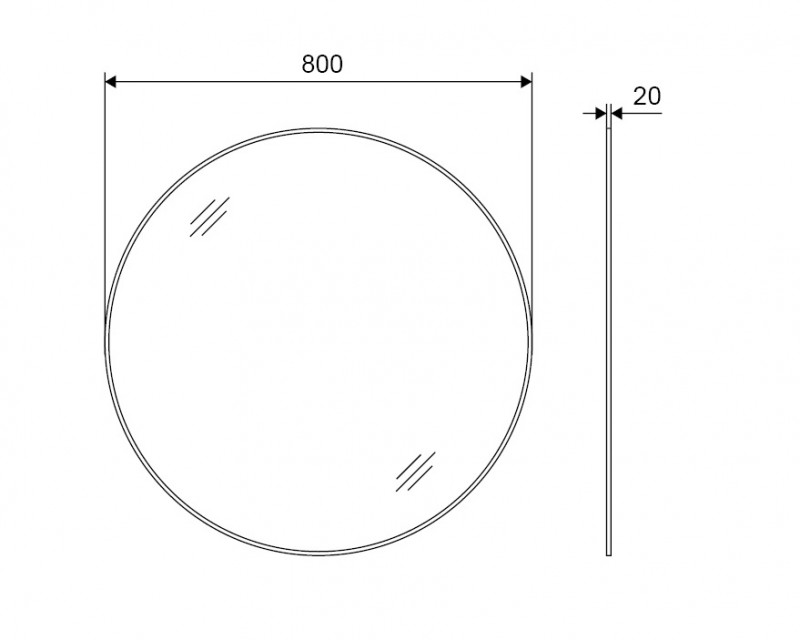 Excellent Virro lustro okrągłe 80x80 biały mat DOEX.VI080.WH