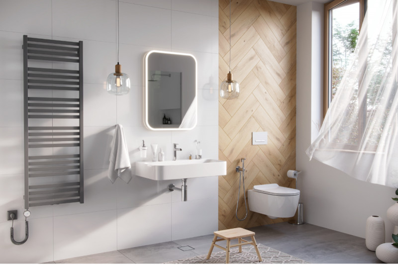 Excellent Lumiro lustro LED w ramie akrylowej prostokątne 80x60 DOEX.LU080.060.AC