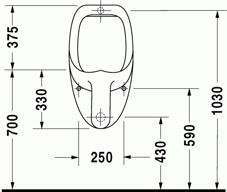 Duravit Ben pisuar bez muchy biały alpin 0847370000