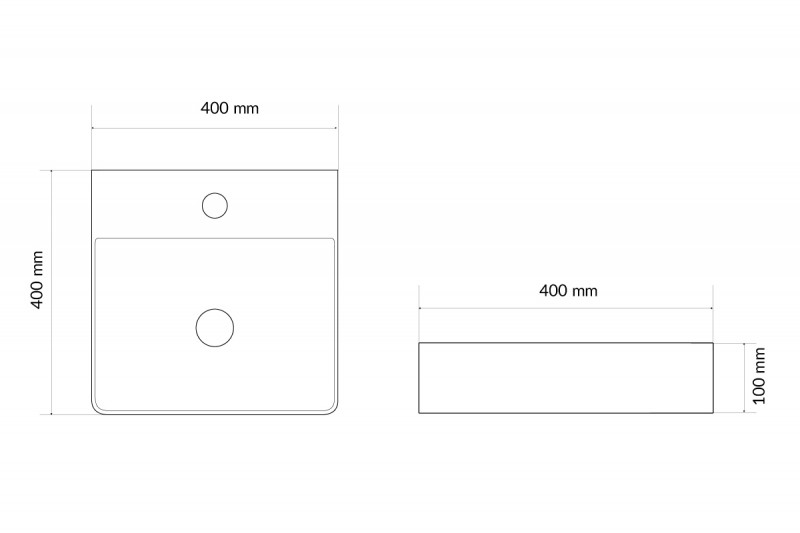 Excellent Rima 2.0 umywalka nablatowa 40x40 biały CEEX.4901.400.WH