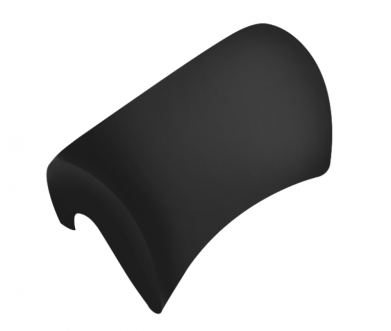 Besco Milo zagłówek do wannien wolnostojących czarny ZWMLB