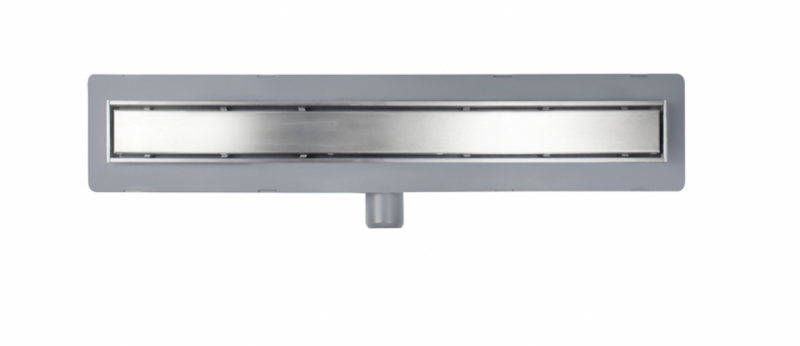 Besco Virgo Baisc odpływ liniowy 80 cm, wys. 5,7 cm ruszt 2w1 chrom szczotkowany OL-80-VB