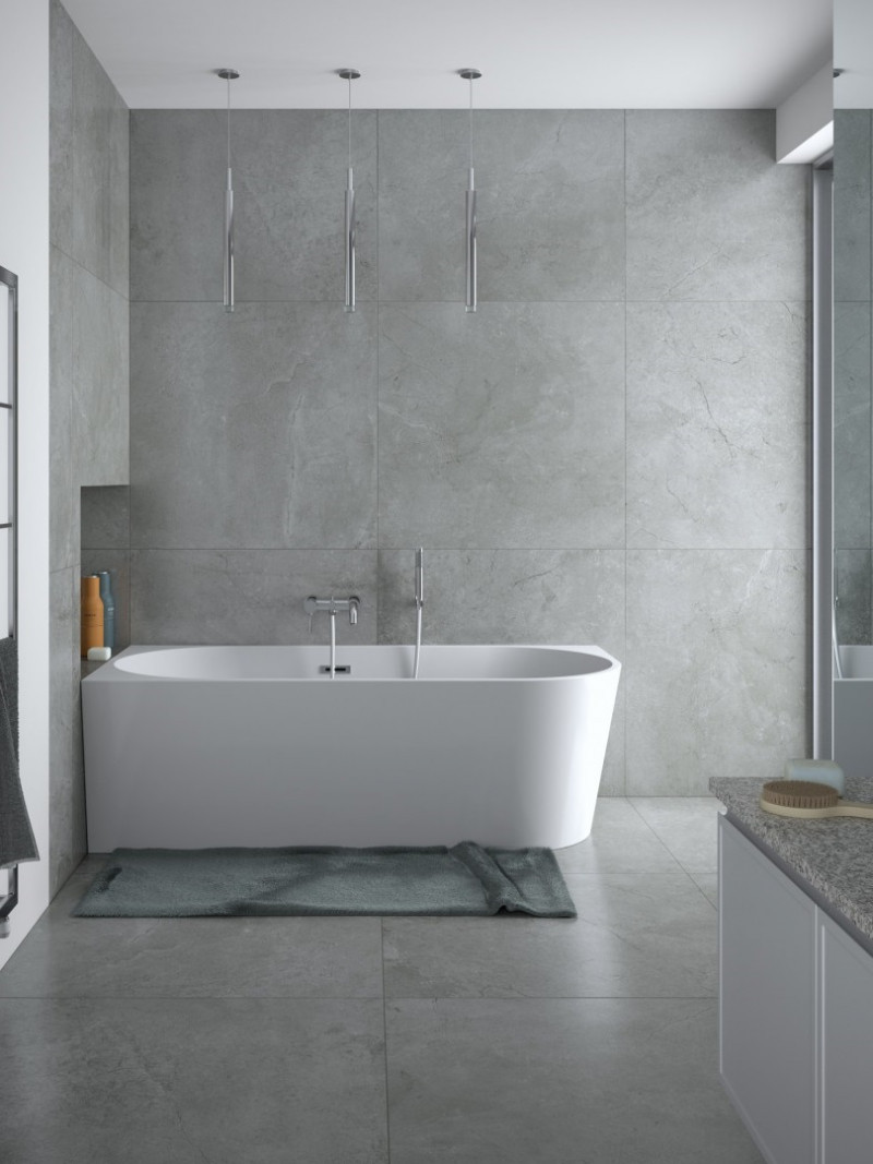 Besco Zoya wanna wolnostojąca przyścienna lewa 170x80 cm akryl biały ZOYA-170-L